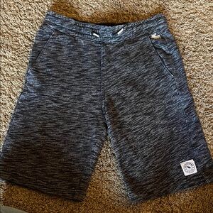 Abercrombie Kids Black and Gray Shorts With Drawstrings.